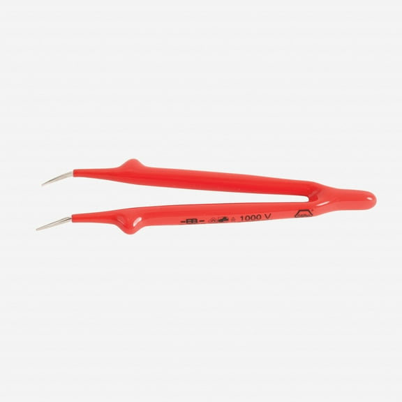 Wiha Insulated Tweezers,Angled Fine,6 In 75302