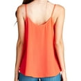thumbnail image 2 of Women's Draped Spaghetti Strap Sheer Chiffon sleeveless Tank Top-Plus Size Available, 2 of 3