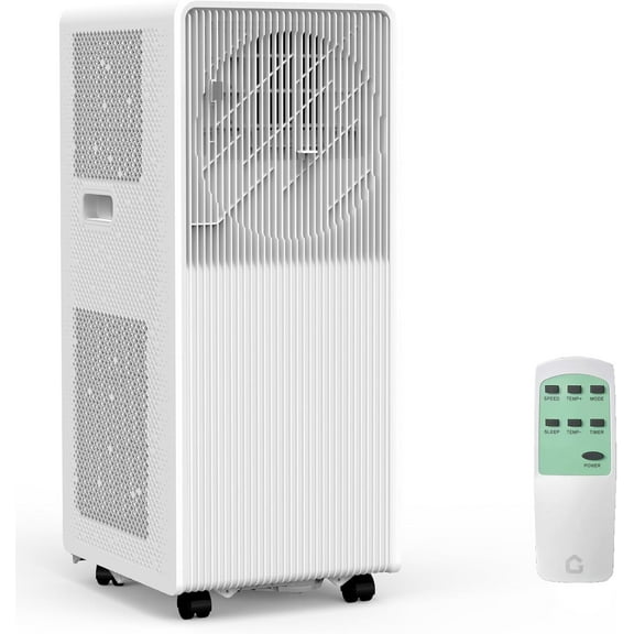 EastVita 10,000 BTU Drainage-free Portable Air Conditioner for Indoor Rooms, 3-In-1 AC Unit for 160-215 Sq.Ft,24 Timer, Remote Control, Window Kits,White