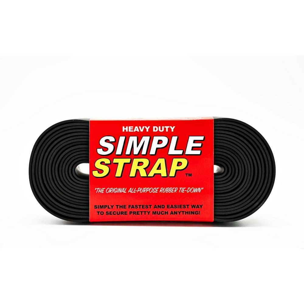Simple Strap SS2 20' X 3mm X 40mm Black Heavy Duty Rubber Tie Down