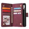 thumbnail image 4 of Samsung Galaxy A20e Wallet Case, Dteck Soft Leather Zipper Wallet Case Magnetic Buckle Horizontal Flip Cover with 5 Card Slots/Photo Pocks For Samsung Galaxy A20E (not fit A20), Winered, 4 of 8