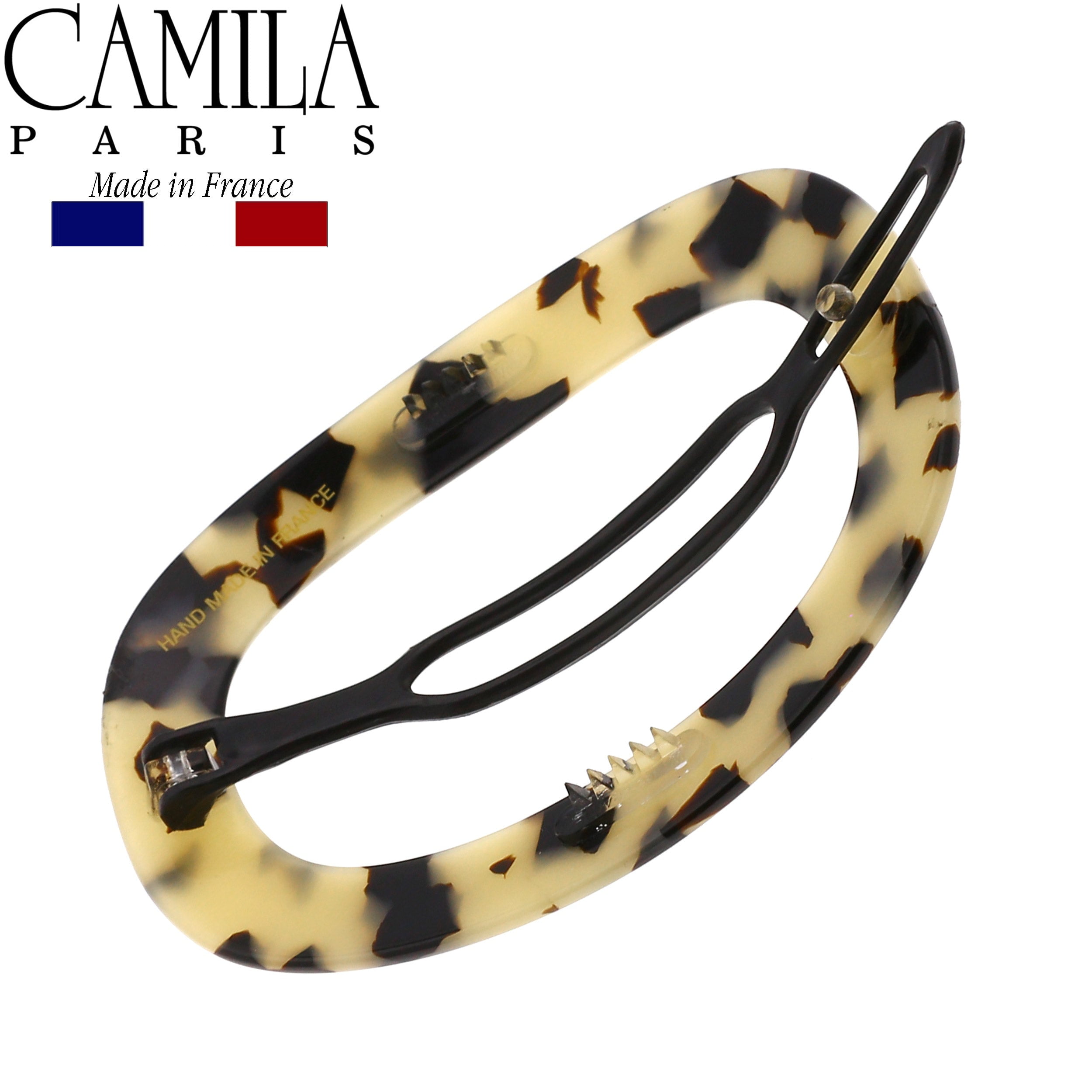 Cutout Oval Metal-Free Barrette - 3" x 3"
