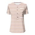 thumbnail image 4 of Mujer Verano Casual Manga Corta Camiseta Botón Cuello Redondo Jersey Blusa Tops OAVQHLG3B Store lin121212, 4 of 4