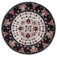 thumbnail image 2 of SAFAVIEH Bellagio Vanessa Floral Wool Area Rug, Black/Ivory, 5' x 5' Round, 2 of 11