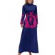 thumbnail image 2 of Letra hebrea licuada/abstracta Shin en color magenta Vestido largo Vestidos largos con velo Falda de verano, 2 of 5