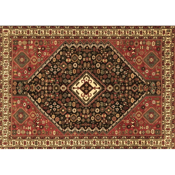 Ahgly Company Indoor Rectangle Persian Brown Traditional Area Rugs, 7' x 10'