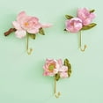 thumbnail image 2 of ABPETE 3 Pcs Resin Flower Wall Hooks Creative Flower Wall Mounted Hooks for Hanging Coat Hat Towel Bag Key Hooks Living Room Bathroom Vintage Wall Decor, 2 of 10