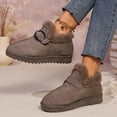 thumbnail image 4 of Styesk Bottes pour Femmes Bottes pour Femmes Couleur Unie Semelle Plate Chaudes et Chaussures à Bout Rond Bottes d'Hiver Bottes de Travail pour Femmes, 4 of 9