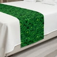thumbnail image 2 of Abstract Green Bed Runner, Jumble Shamrock Themed Pattern St Patrick's Day Design, Decorative Accent Bedding Scarf for Hotels Homes and Guestrooms, Queen, Green Emerald, by Ambesonne, 2 of 2