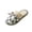 Gray, variant on Miqool Women's Checkered Bow Slippers Warm Plush House Shoes Closed-Toe Cozy Indoor Outdoor Fall Winter Footwear