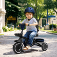 thumbnail image 2 of LINLUX 8 in 1 Kids Tricycle, Folding Toddler Trike with Push Handle, Tricycle for Kids,  Blue, 2 of 7
