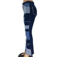 thumbnail image 4 of Femmes Jeans Patch Flare Bell Bas Brut Ourlet, 4 of 4