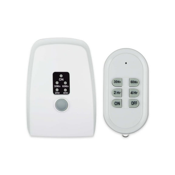 Indoor 2-Outlet Wireless Remote with Timer, White, by Holiday Time