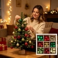 thumbnail image 2 of Sahpxhe 99 Pcs Christmas Ornament Balls Set Shatterproof Plastic for Tree Holiday Wedding Party Decoration, 2 of 8