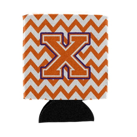 

Carolines Treasures CJ1062-XCC Letter X Chevron Orange and Regalia Can or Bottle Hugger Can Hugger multicolor