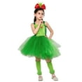 thumbnail image 4 of Afdoent Girls Fashion Dresses Toddler Christmas Girls Dress Green Tutu Mesh Dress With Headwear Leg Warmer 3Pcs Sets Performance Party 6-7 Years, 4 of 6