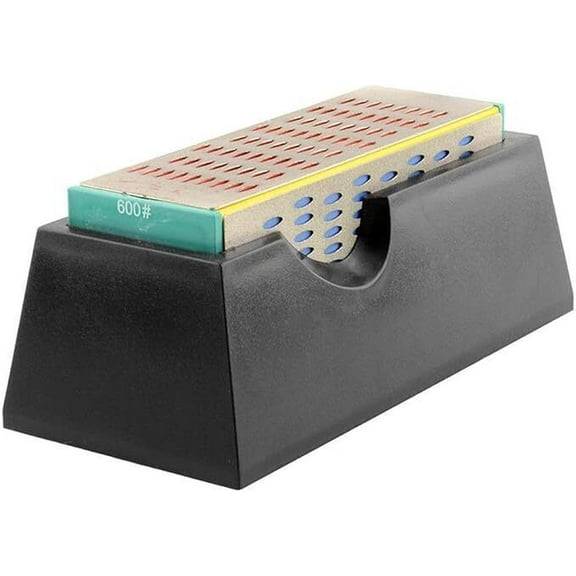 4 Sides Diamond Sharpening Hone Whetstone Stone Block Knife Tool Knife Sharpener