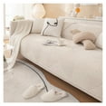 thumbnail image 3 of Thicken Plush Sofa Cover Solid Color Winter Universal Sofa Towel Anti-slip Combination Couch Cushion Slipcovers for Living Room, 3 of 7