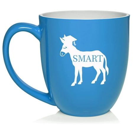 

Smart Ass Donkey Funny Grad Graduation Gift Ceramic Coffee Mug Tea Cup Gift for Her Him Friend Coworker Wife Husband (16oz Light Blue)