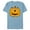 Ocean Blue, variant on Disney and Pixar's Monsters, Inc. Mike-O'-Lantern - Short Sleeve Blended T-Shirt for Adults - Customized-Yellow
