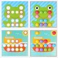 thumbnail image 3 of Mushroom Nail Toy, Safe Mushroom Peg Puzzle Mix Color Educational Color Recognition With Storage Box Paperboard For School For Toodlers, 3 of 8