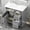 Gray, variant on DTTRA 36" Bathroom Vanity with Ceramic Sink, 1 Door and 4 Drawers, White