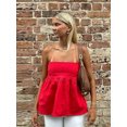 thumbnail image 1 of Tops sin tirantes con dobladillo con volantes para mujer, chaleco Sexy sin mangas con hombros descubiertos, moda de primavera y verano, 2024, 1 of 5