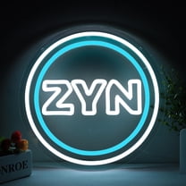 JFLLamp ZYN Neon Sign 11.8x11.8 inches, Round Neon Light Wall Decor for Bedroom, Man Cave Bar Pub Restaurant