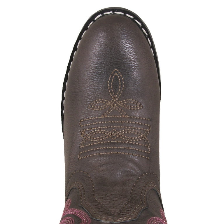 Smoky Mountain Girls Brown with Pink Stitch Monterey Western