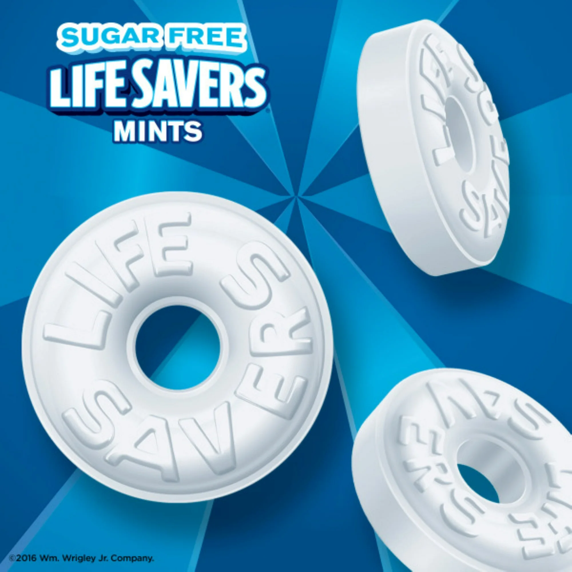 LIFE SAVERS Pep-O-Mint Sugar Free Mints | Sugar Free Hard Candy | 2.75 oz Bag | Pack of 12 | Peppermint Flavor | Ships in an Aromatik™ Damage Proof Box