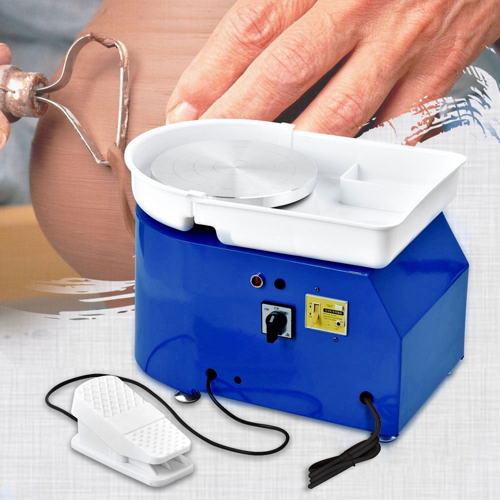 350W Brushless Electric Pottery Wheel Machine Mini Pottery Wheel Ceramic Shaping Tool Washable Basin with Pedal ,Power Tools