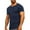 Blue, variant on Leesechin Mens Fitted T Shirts , Basic V Neck T Shirts for Men