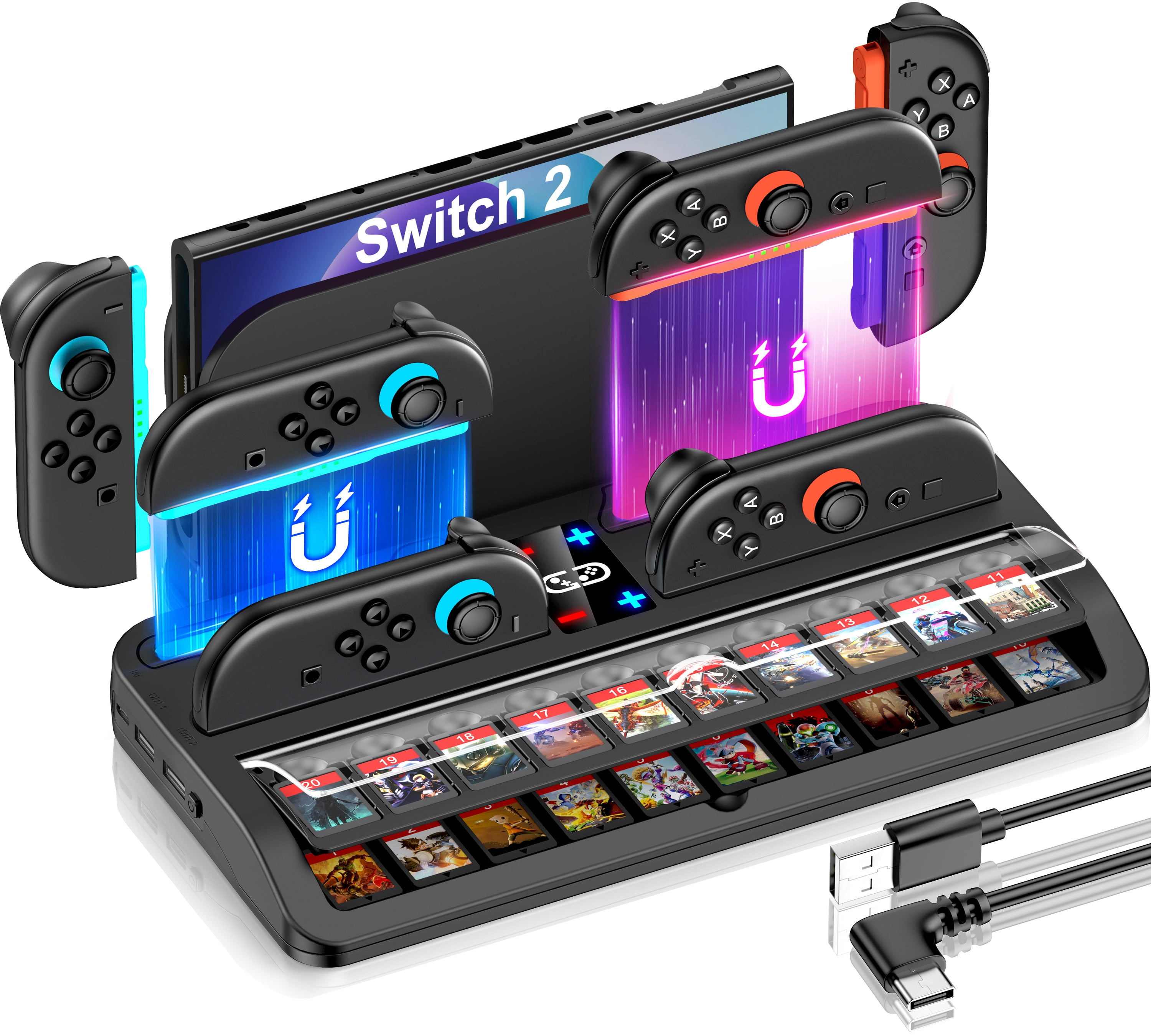 Tokluck Switch TV Dock with Joycon Charger 4K HDMI Adapter