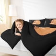 thumbnail image 3 of Erosebridal Cute Capybara Twin Comforter Sets,Pink Heart Print Bedding Set For Girls Kids ,Reversible Black 2 Pieces, 3 of 7