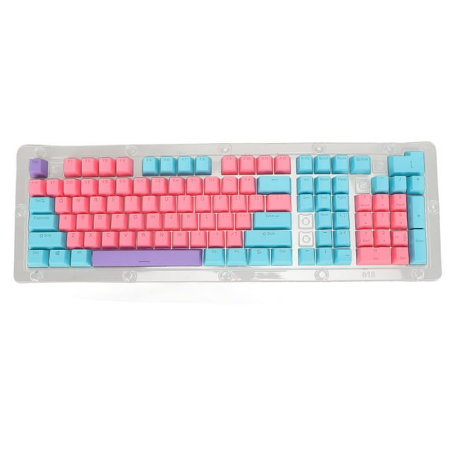 Teclas de teclado PBT 2 colores Moldeo por inyección Transmisión de luz Altura OEM Teclas combinadas de bricolaje para teclado mecánico Rosa Azul Púrpura