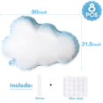 Cloud Balloons 8Pack 30Inch Mylar Foil Helium Balloons for Baby