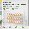 thumbnail image 3 of Ocalpur 30 Egg Storage Container, Automatic Flipping Egg Organizer for Refrigerator, Space‑Saving Kitchen Egg Storage Rack, 3 of 8