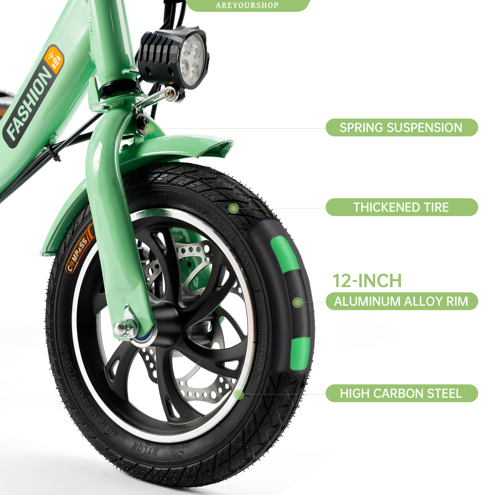 ARTUDATECH Electric Trike, Electric Tricycle for Adult, 400W 48V Foldable 3 Wheel Electric Bikes, Motorized Tricycle Adult Electric Three Wheels Bicycle for Adult Senior With Rear Seat