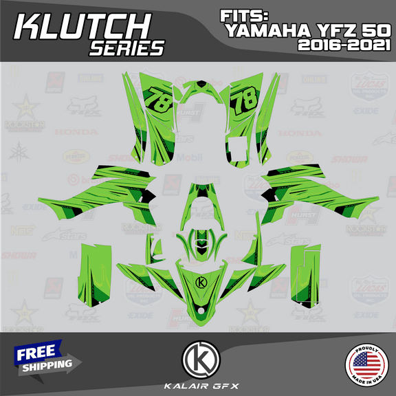 Kalair GFX Graphics Kit for Yamaha ATV YFZ 50 (All Years) Klutch Series