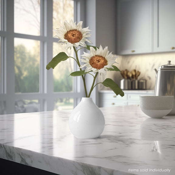 Allstate Sunflower Artificial Floral Spray - 25" - White