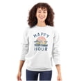 thumbnail image 3 of Happy Hour Beach Vacay Vibes Drinking Sweatshirt for Men or Women Brisco Brands S, 3 of 6