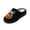 AD14- Black, variant on Womens Mens Halloween Slippers Retro Cozy Fluffy Plush Slipper Embroidered Ghost Printing Warm Memory Foam Indoor Outdoor House Shoes Black