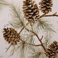 thumbnail image 5 of Creowell Pine Cone Printed Shower Curtain 100% Polyester Fabric Bathroom Decoration Home Bathtubs Curtain with Hooks 60x72, 5 of 7