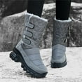 thumbnail image 6 of YOURDIARY Womens Waterproof Winter Snow Boots Warm Faux Fur Lined Outdoor Mid-Calf Booties Hook & Loop, 6 of 10