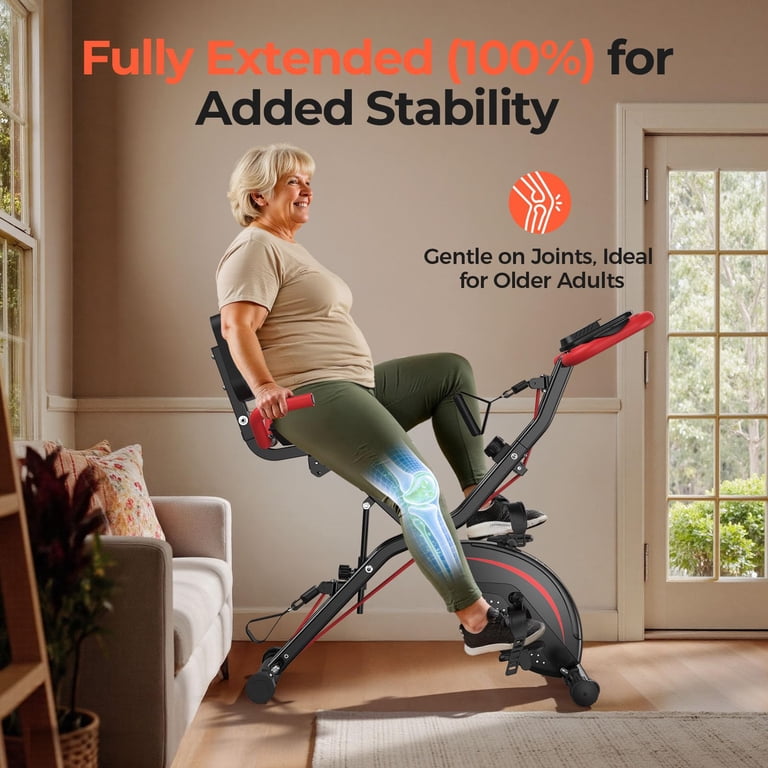 Upgo 5-In-1 Folding Exercise Bike, 330 Lb Capacity photo 5