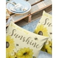 thumbnail image 2 of Outdoor Throw Pillow Cover Watercolor Farm Plant Sunflowers with Bee Waterproof Cushion Covers 2 Pack Spring Season Pillow Cases Home Decoration for Patio Garden Couch Sofa, 2 of 6