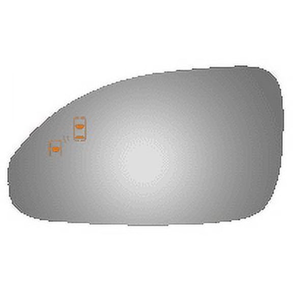 Flat Driver Side Replacement Mirror Glass for 2013-2017 Buick Enclave W/O Baking Plate