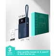 thumbnail image 6 of INIU 20,000 mAh Portable Power Bank with Built-in Cables, 45W Fast Portable Charger with USB-C, Battery Pack with LED Display Compatible with iPhone and Android Phone,Hiking,Travel Essentials,Blue, 6 of 9
