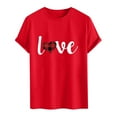 thumbnail image 4 of Tops para hombre, blusas y camisas de cuello redondo y manga corta para hombre. Camiseta/camisa informal de cuello redondo y manga corta con estampado de corazones para hombre. Tops de poliéster para, 4 of 5