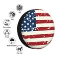 thumbnail image 4 of Susaid Vintage American Flag Print Tire Covers,Waterproof Anti-UV Snow Sun Rain Tire Covers for RV,Truck, SUV, Trailer, Camper-17 inch, 4 of 6
